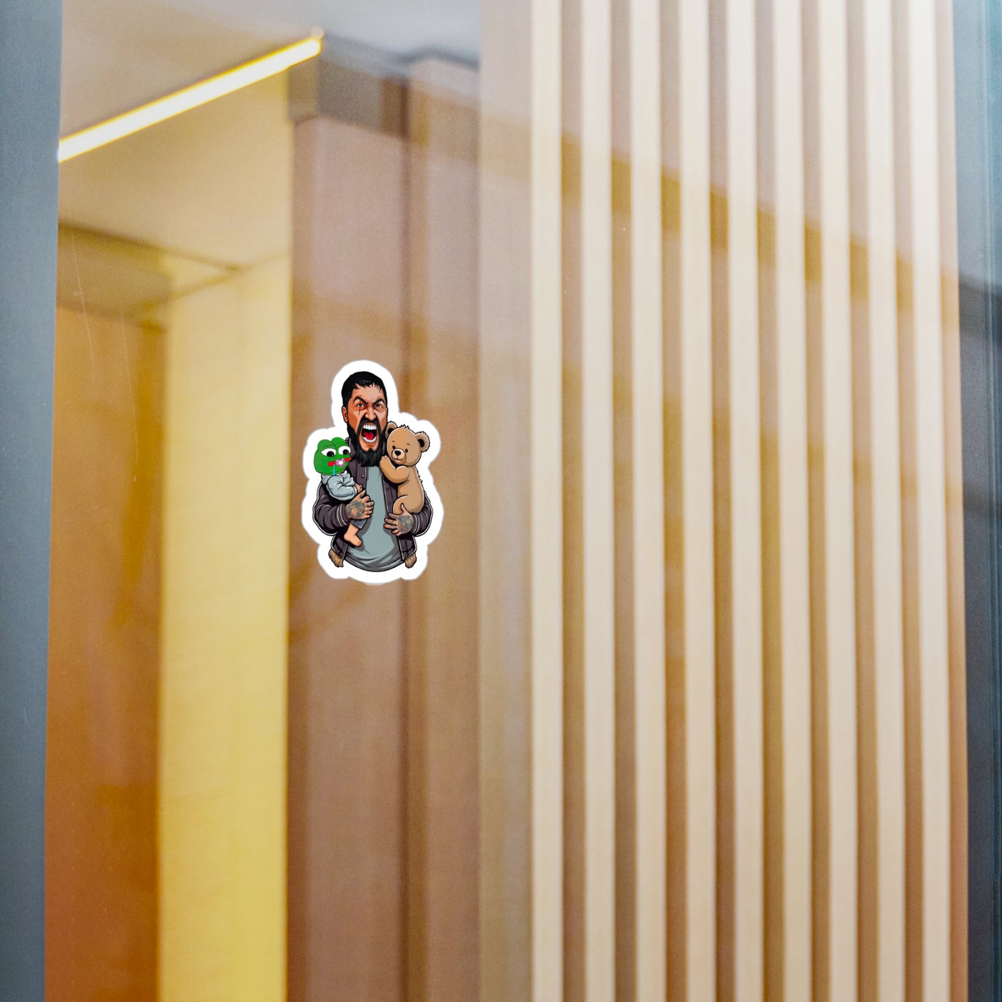 King Leo Holding Pepe / Teddy Sons Sticker