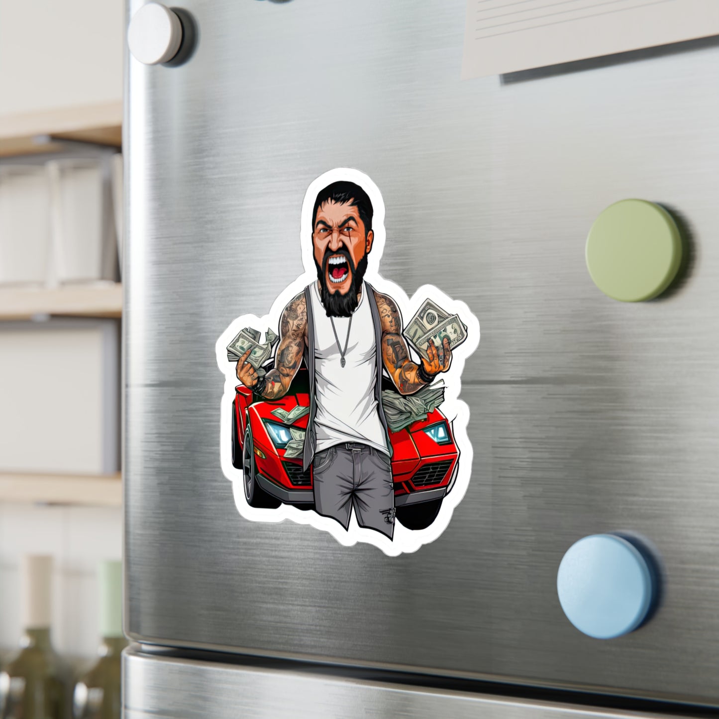 King Leo $ Rd Ferrari Sticker