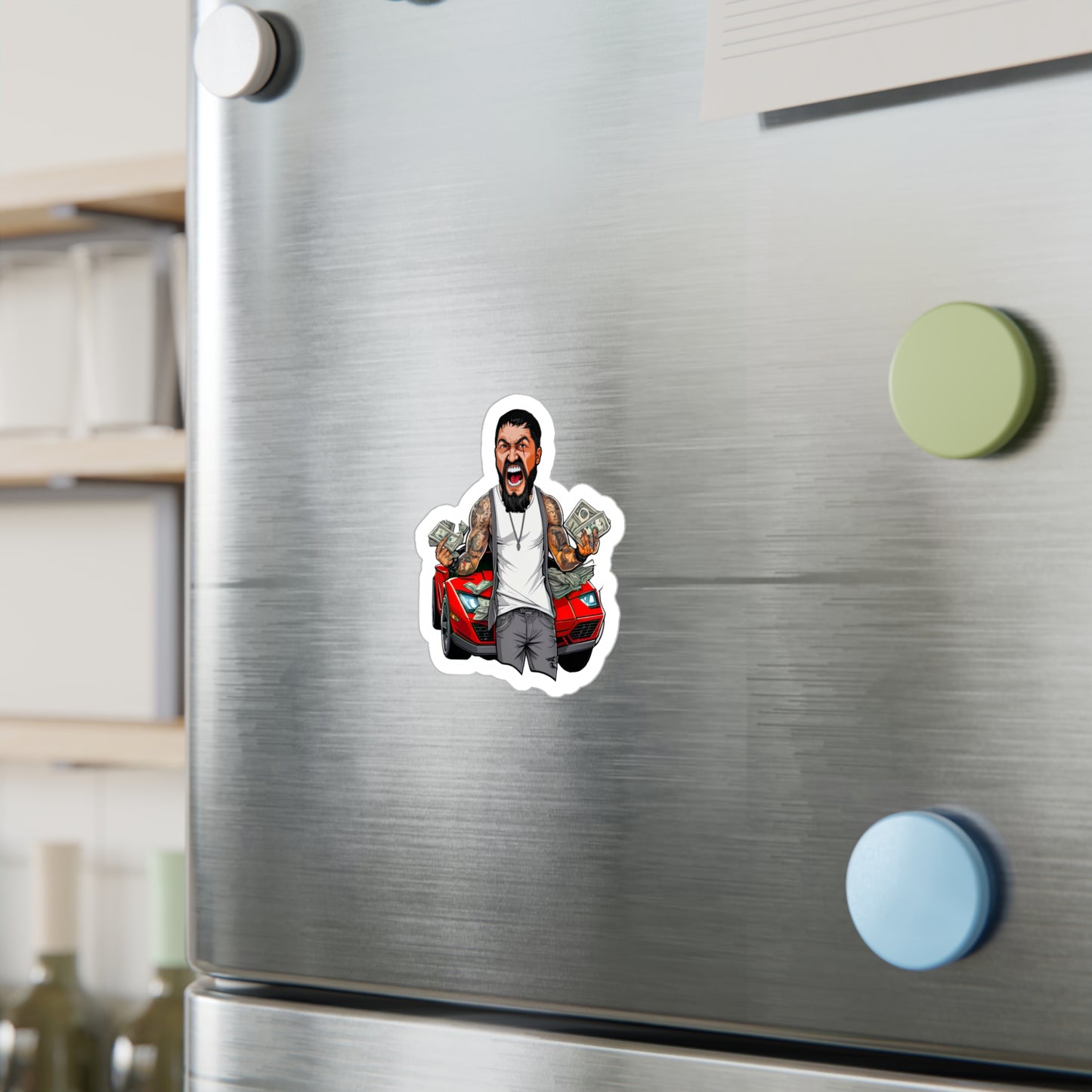 King Leo $ Rd Ferrari Sticker