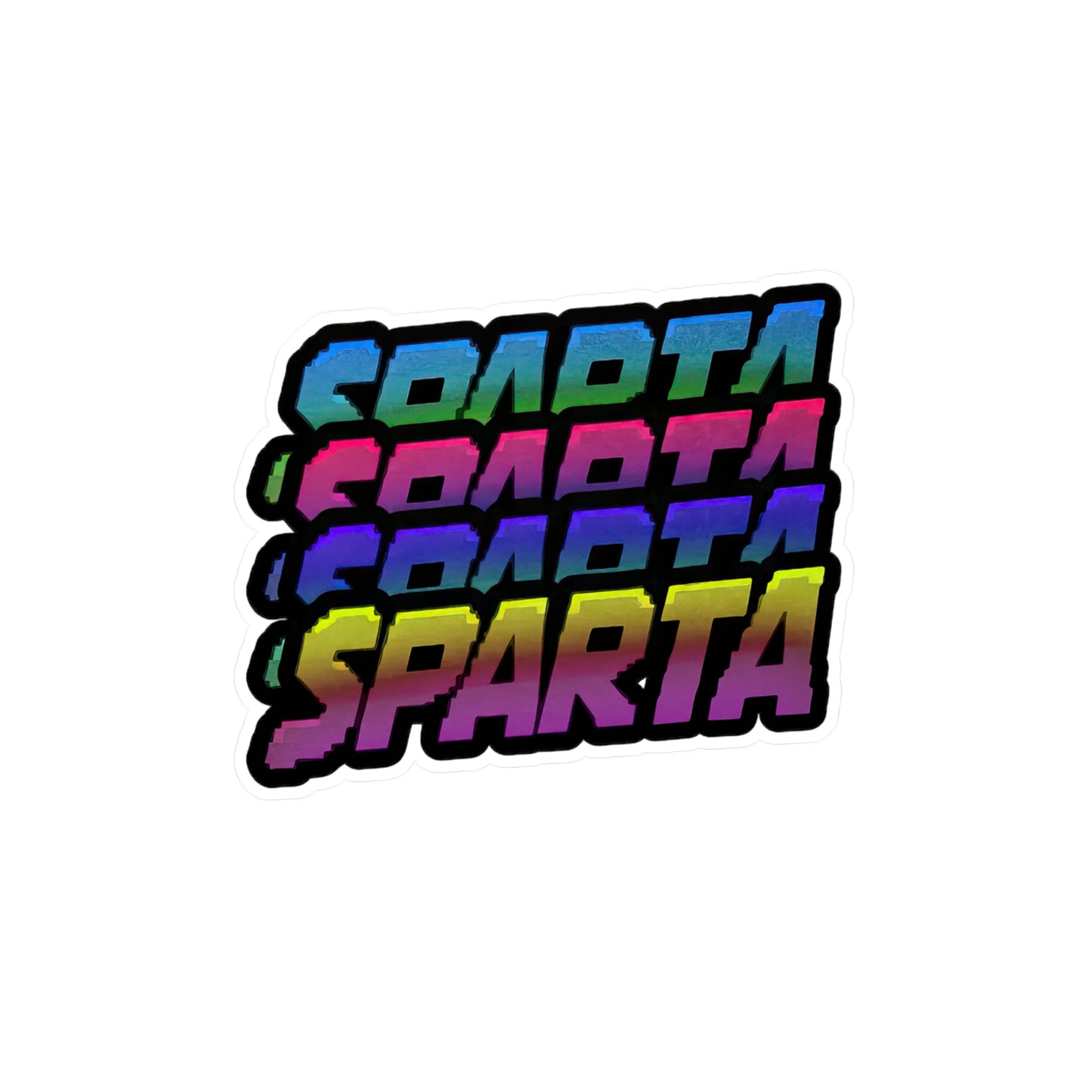 Colorful Sparta Logo Sticker