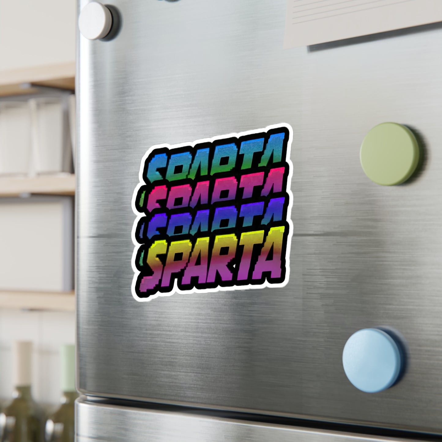 Colorful Sparta Logo Sticker