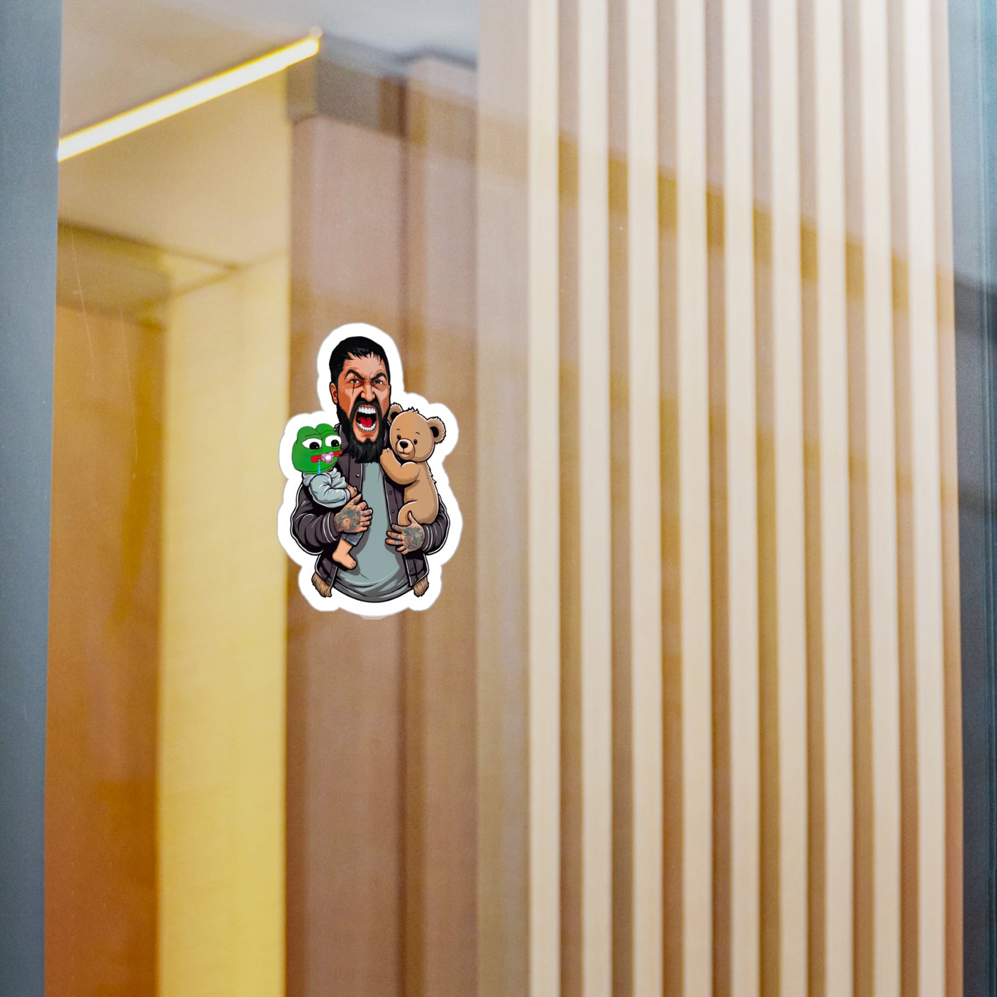 King Leo Holding Pepe / Teddy Sons Sticker