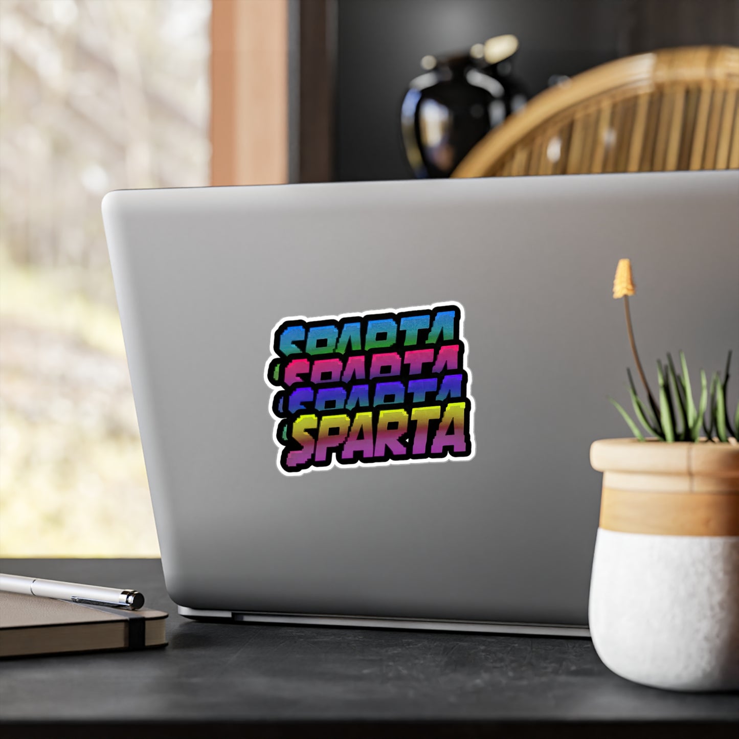 Colorful Sparta Logo Sticker