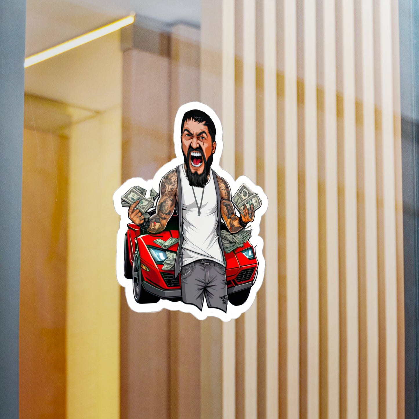 King Leo $ Rd Ferrari Sticker