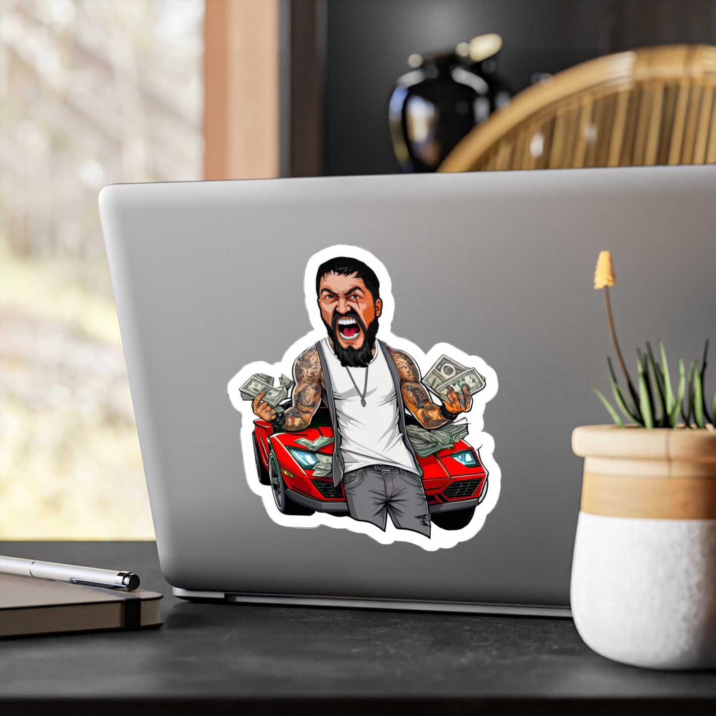 King Leo $ Rd Ferrari Sticker