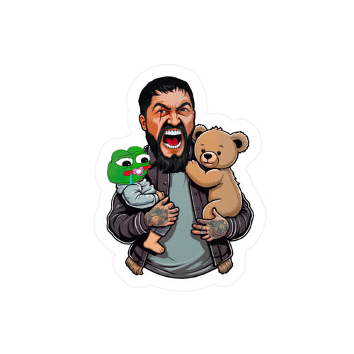 King Leo Holding Pepe / Teddy Sons Sticker