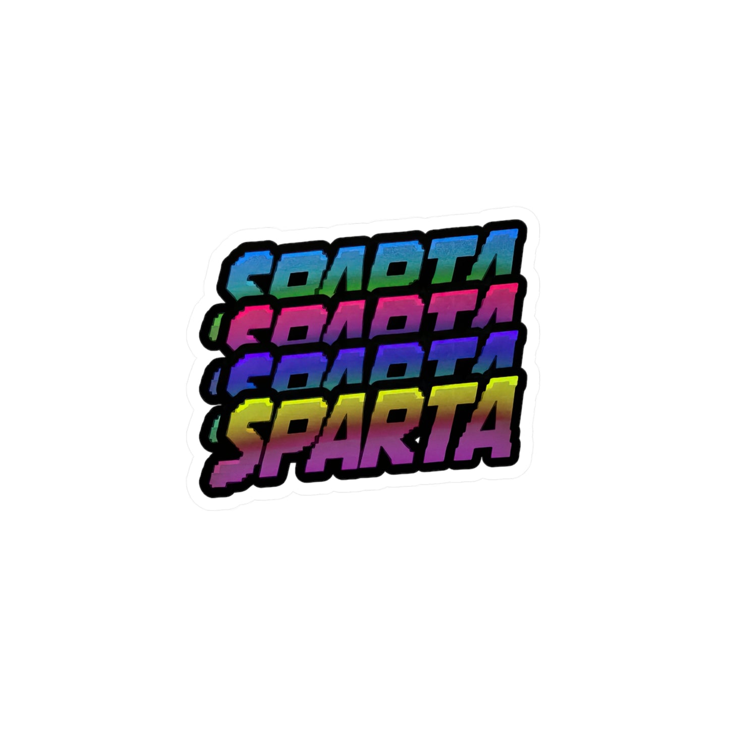 Colorful Sparta Logo Sticker