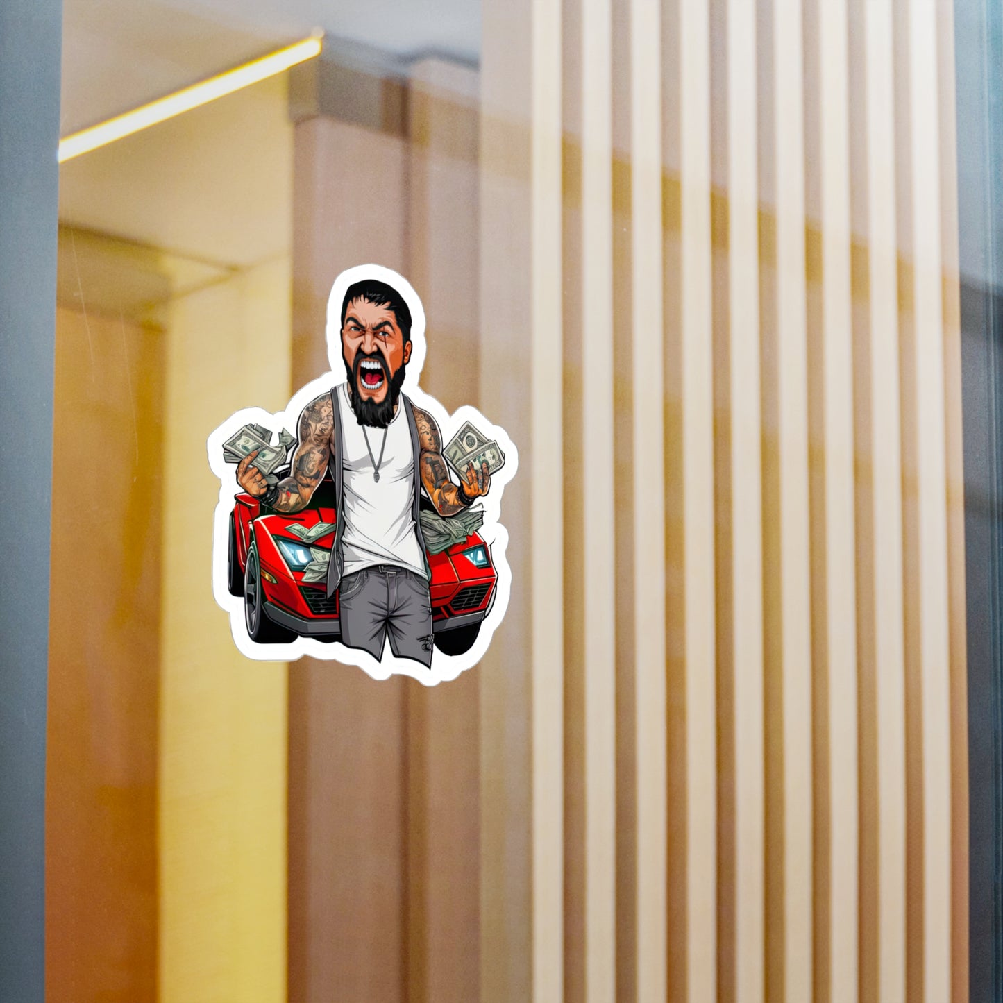 King Leo $ Rd Ferrari Sticker