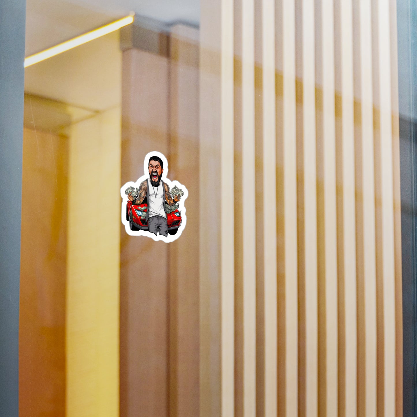 King Leo $ Rd Ferrari Sticker