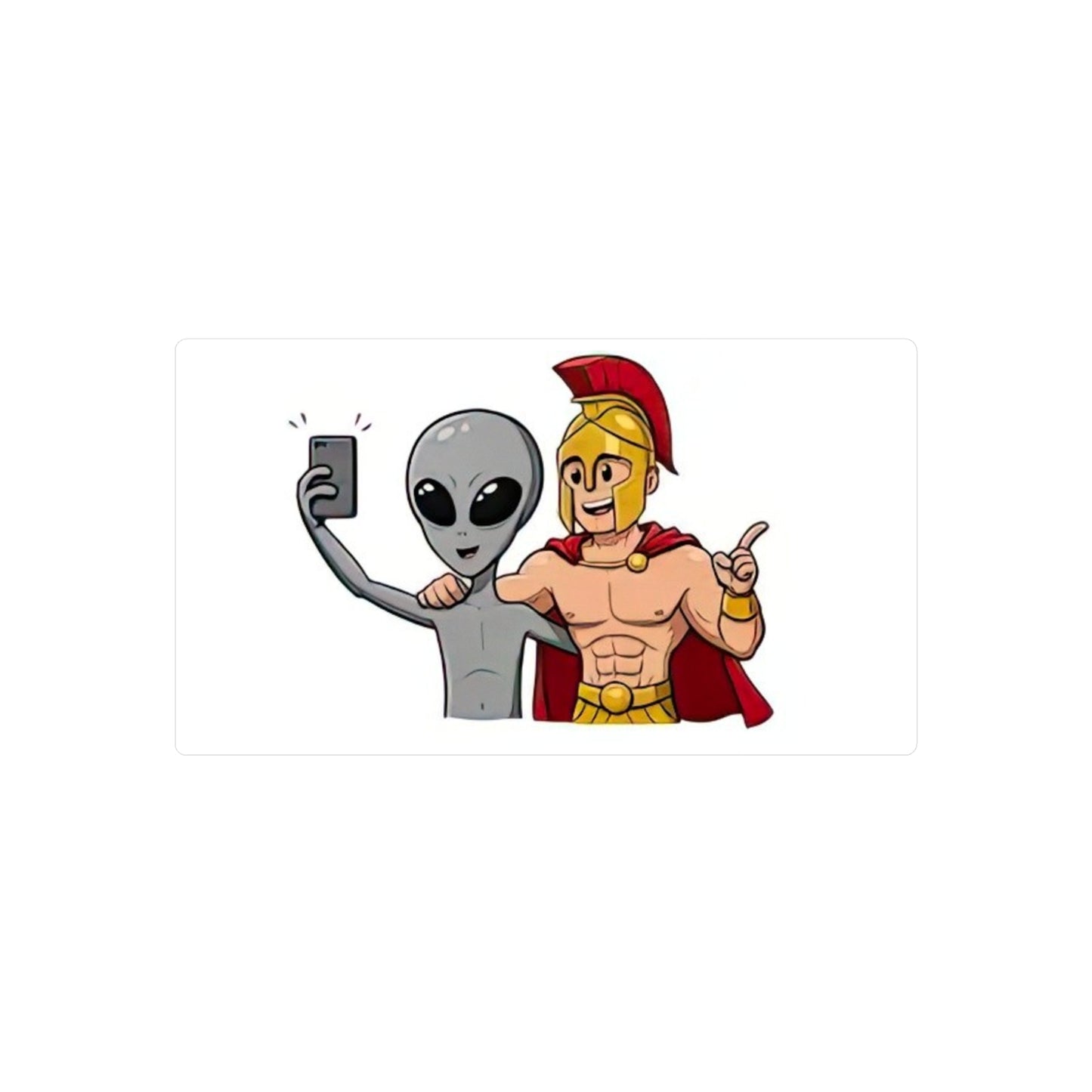 Spartan Alien Selfie Sticker