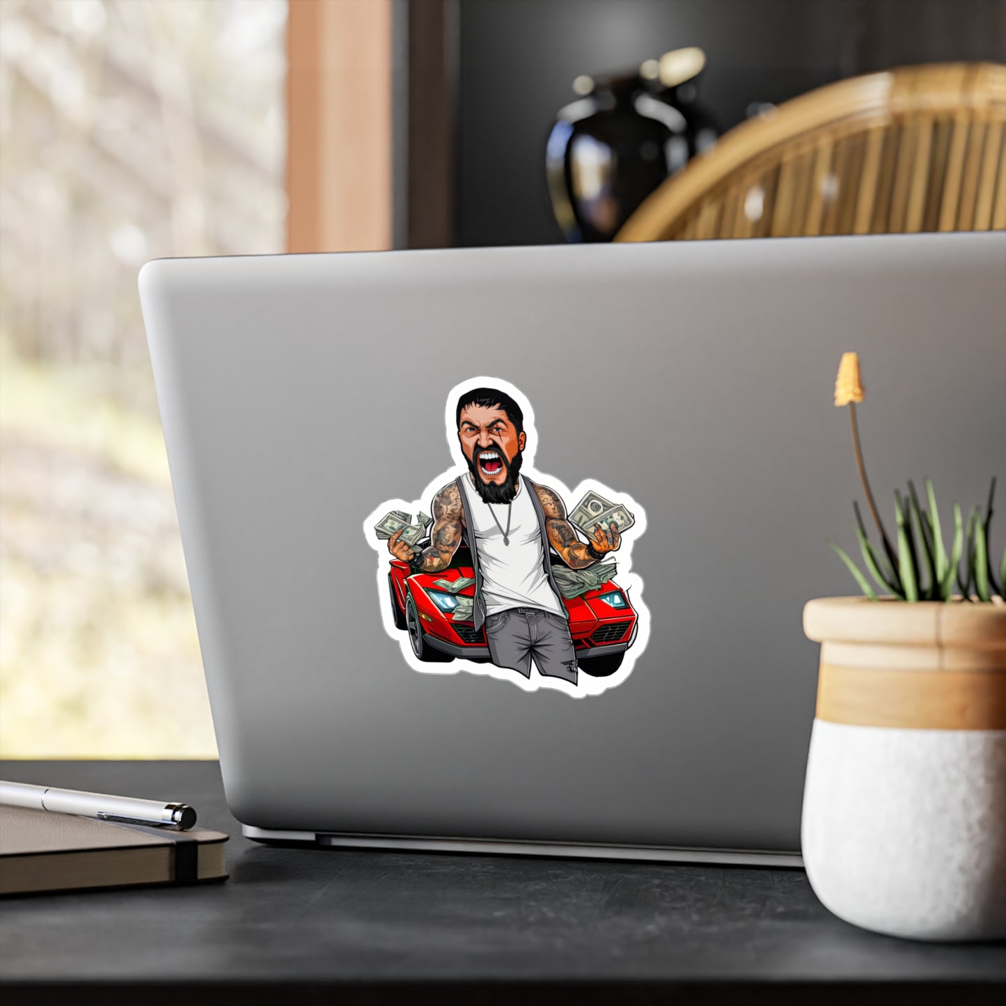 King Leo $ Rd Ferrari Sticker