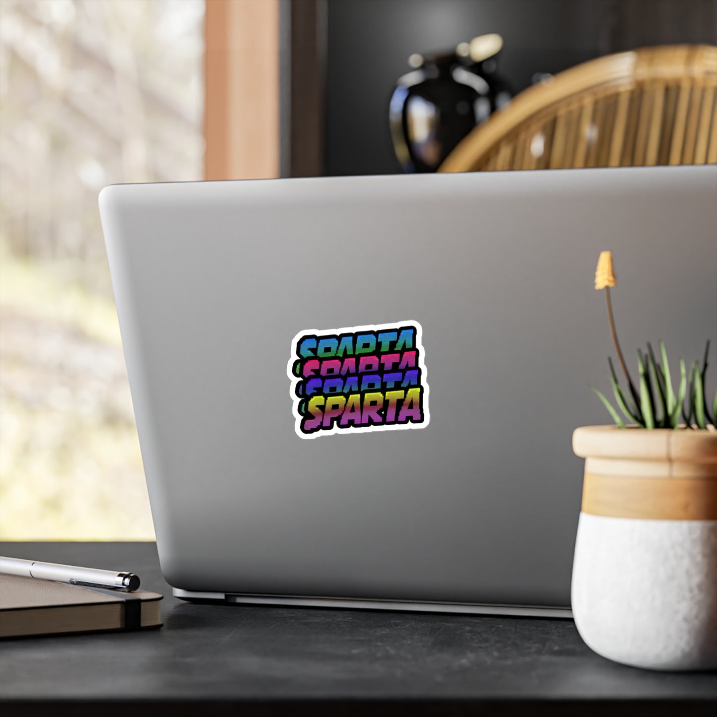 Colorful Sparta Logo Sticker
