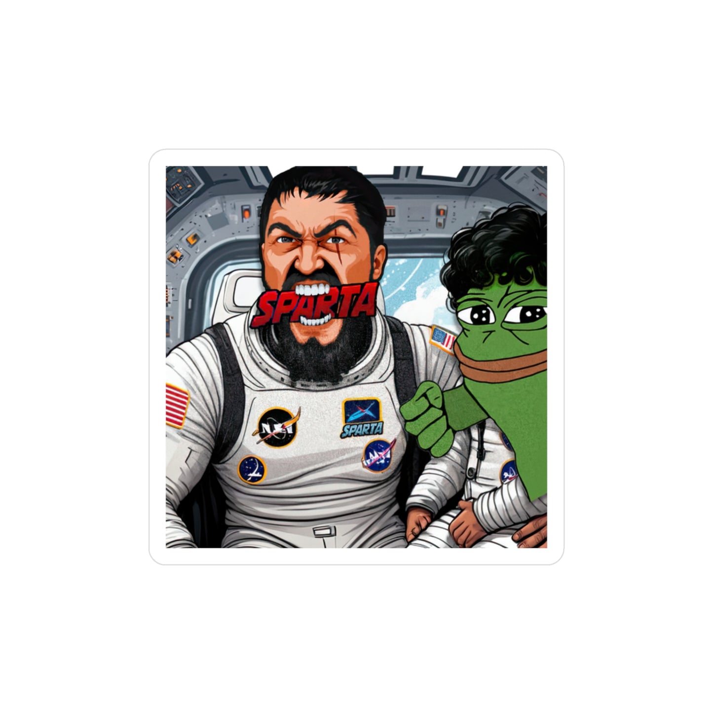 Leo Astronaut w/ Pepe Space Sticker