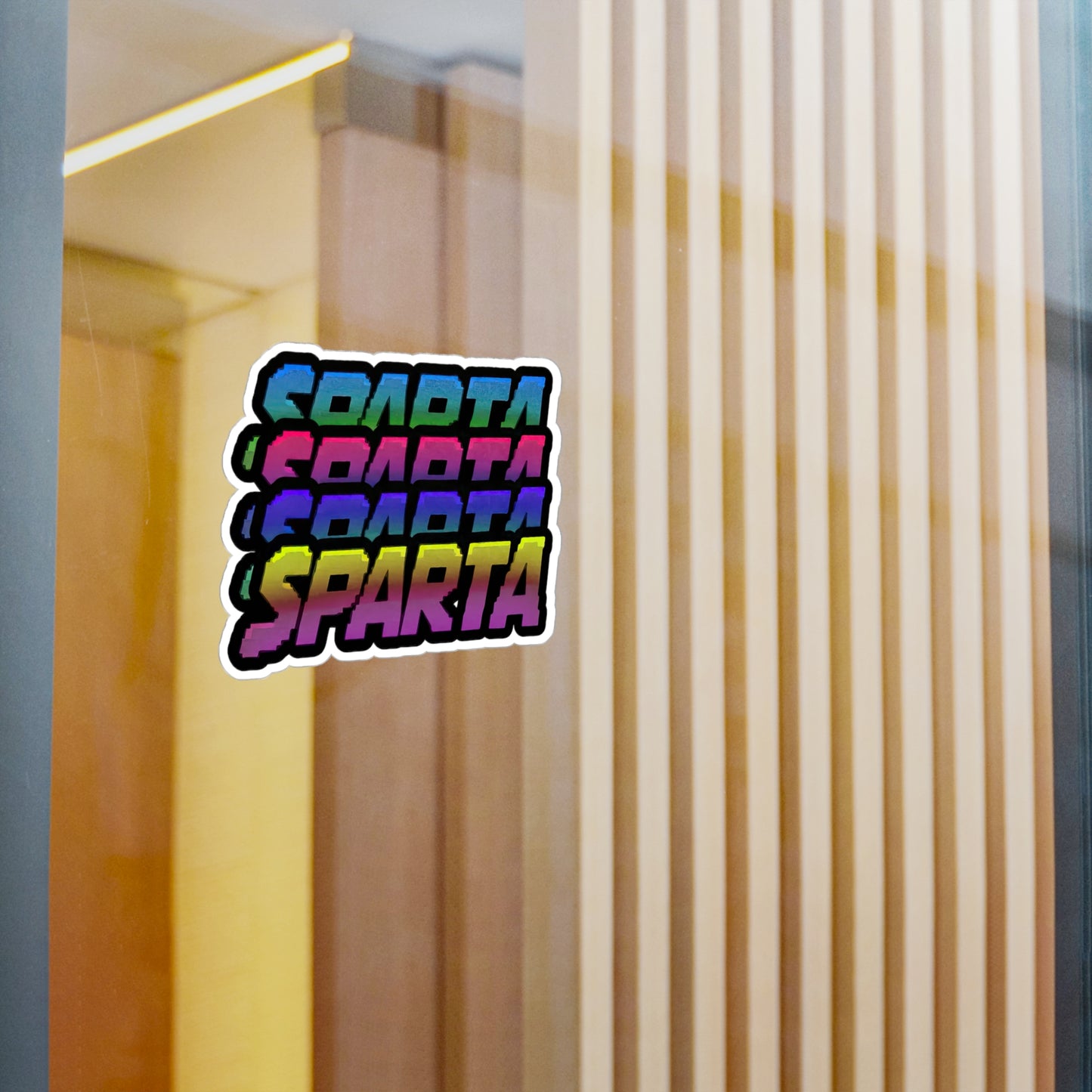 Colorful Sparta Logo Sticker