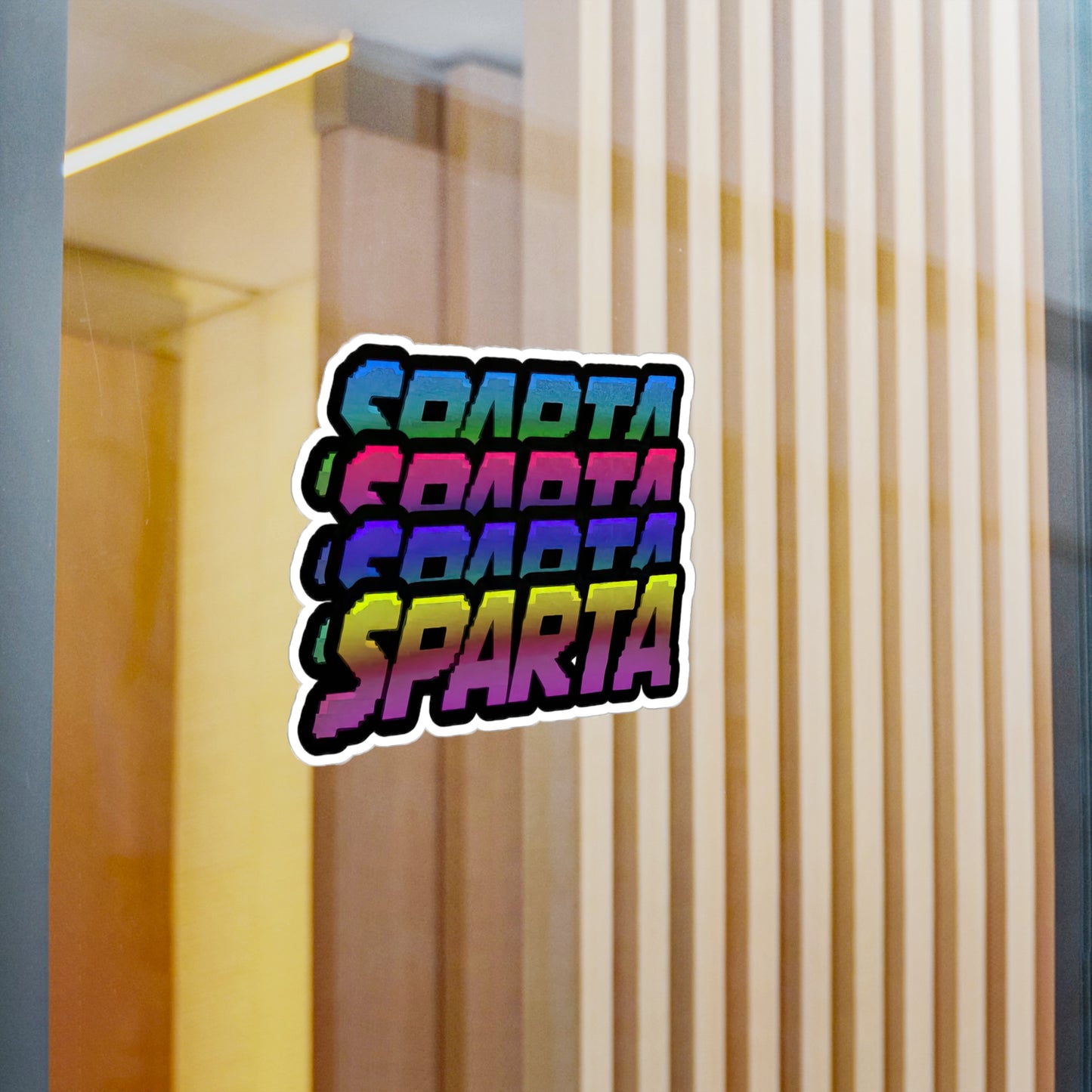 Colorful Sparta Logo Sticker