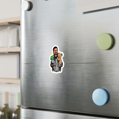 King Leo Holding Pepe / Teddy Sons Sticker